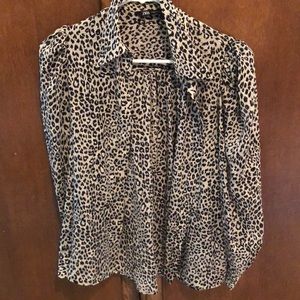 Zara leopard print blouse